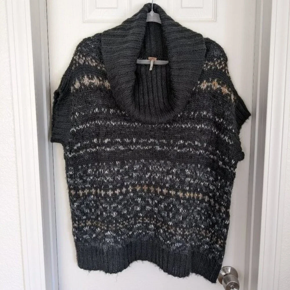 Free People Fair Isle Snow Bunny Sweater Small